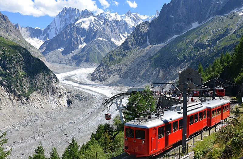 Marcher et voyager en train - Montenvers - Mer de Glace, Mont Blanc