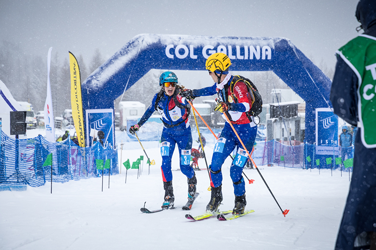 Emily Harrop et Thibault Anselmet remportent le relais mixte à la Coupe du monde de ski-alpinisme de Cortina