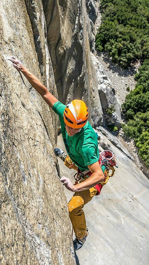 El Capitan, Yosemite - Jorg Verhoeven fait la première répétition de Dihedral Wall, El Capitan, Yosemite