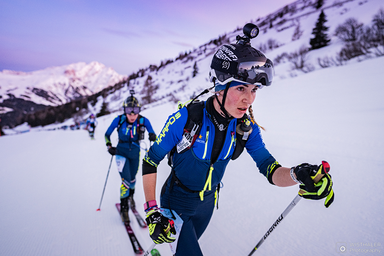Sellaronda Skimarathon 2024 - Giulia Murada et Alba De Silvestro.  Marathon de ski Sellaronda 2024
