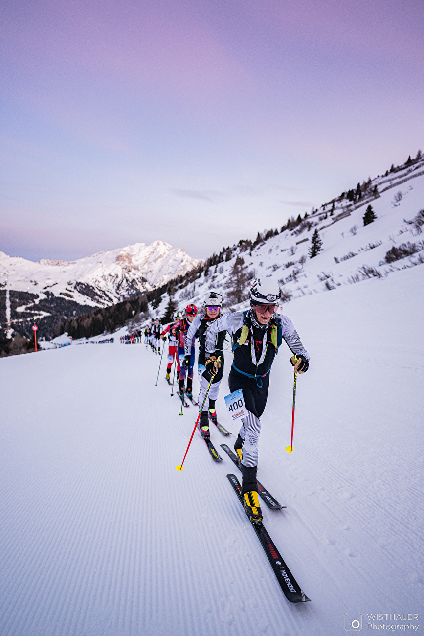 Sellaronda Skimarathon 2024 - La montée jusqu'au Passo Gardena, Sellaronda Skimarathon 2024