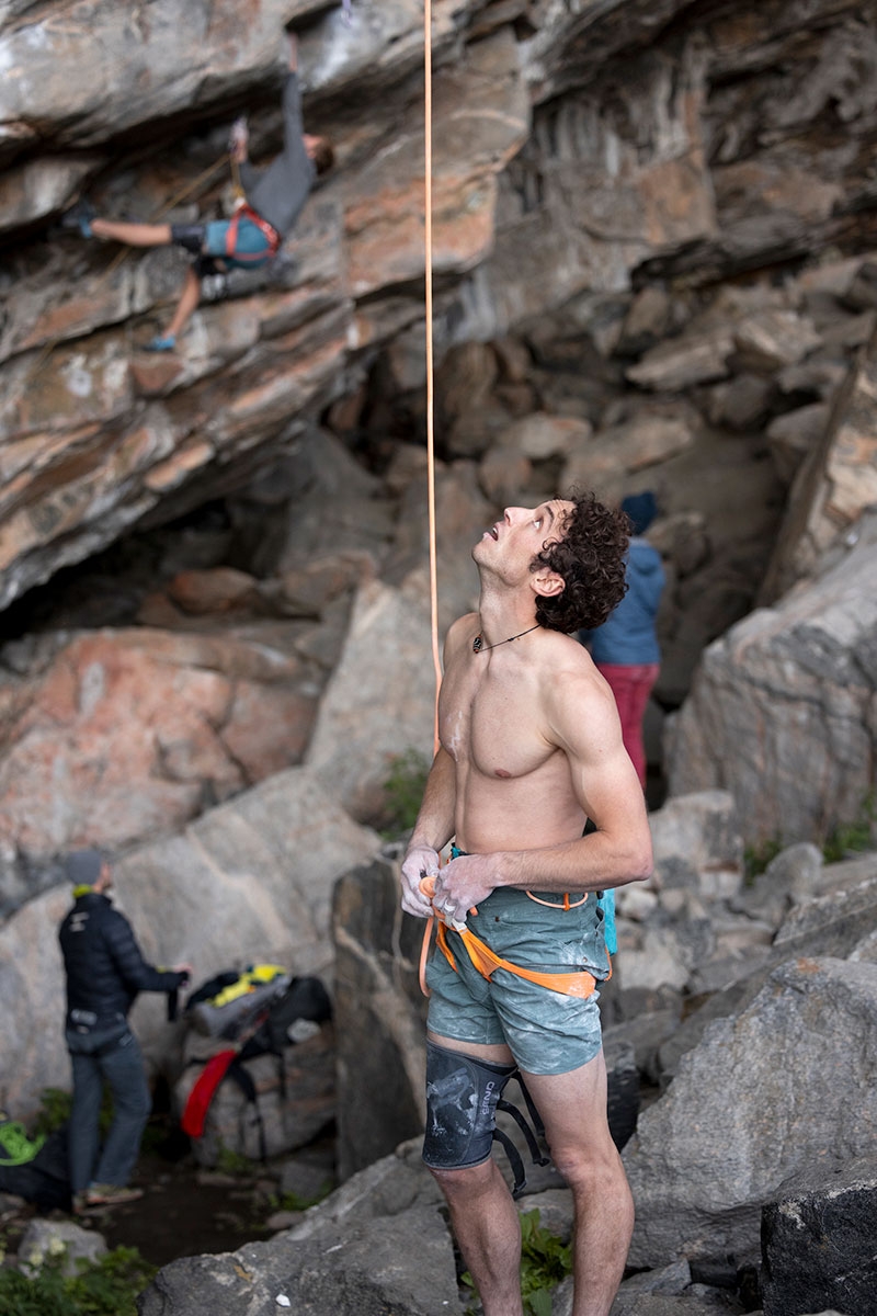 Alexander Rohr - Alex Rohr sur le premier pitch de 'Change' (9a+/b) à Flatanger