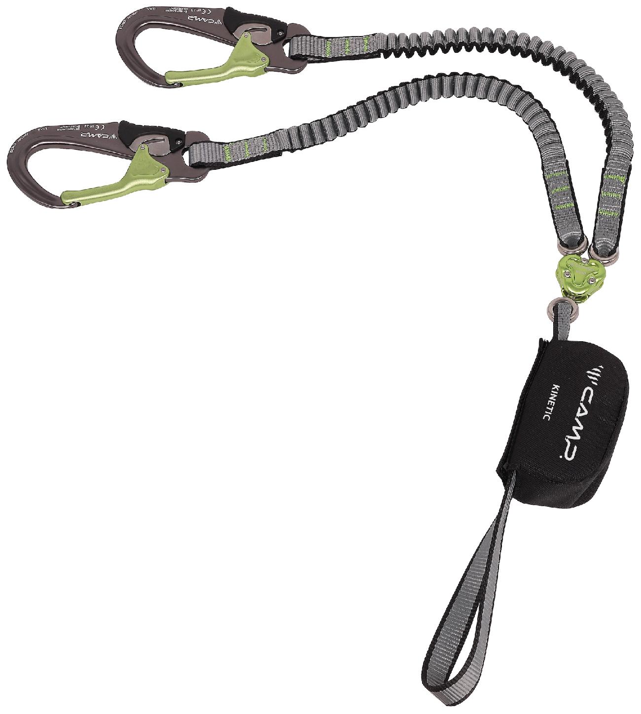 Longe Via Ferrata Kinetic Gyro Rewind Pro - Longe Via Ferrata avec amortisseur, mousquetons ultra-sécurisés et système Gyro conçu pour éliminer les torsions et les enchevêtrements.