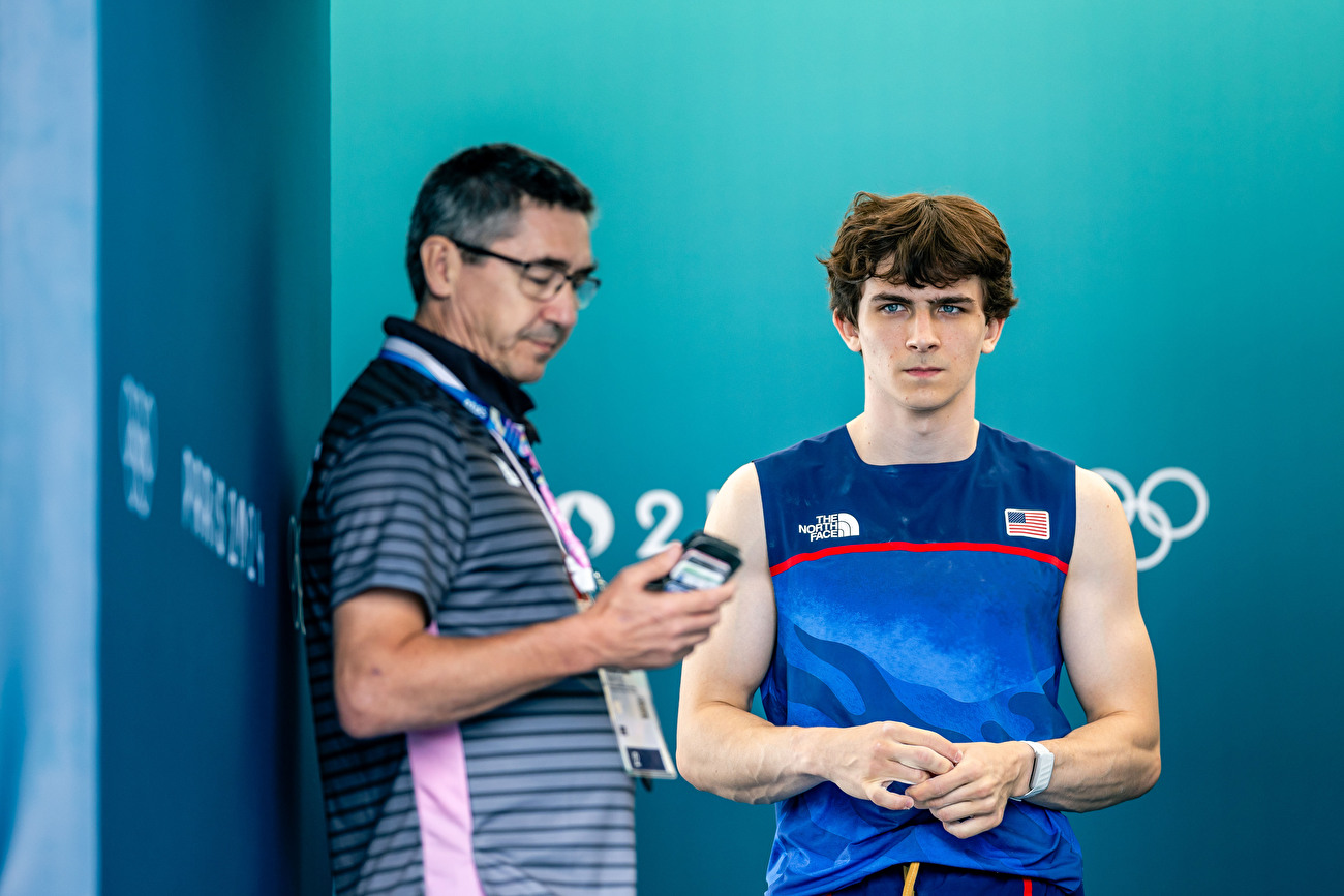 JO Paris 2024 - JO Paris 2024 : Samuel Watson à l'entraînement au mur d'escalade du Bourget