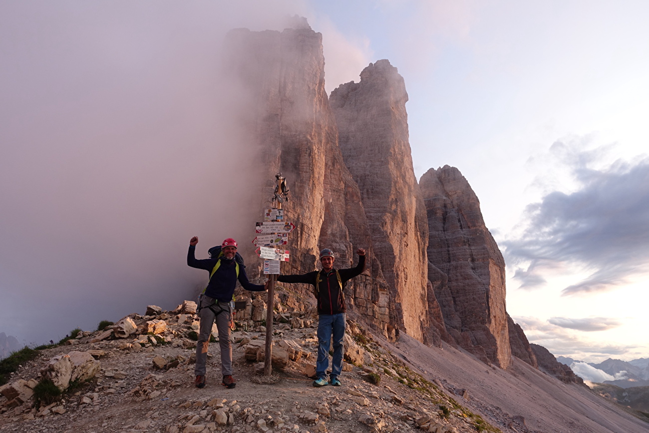 Tre Cime di Lavaredo, Dolomites, Christian Bickel, Micha Rinn - Tre Cime Enchainment Integral - Skyline Traverse (Micha Rinn, Christian Bickel 23/24/07/2024)