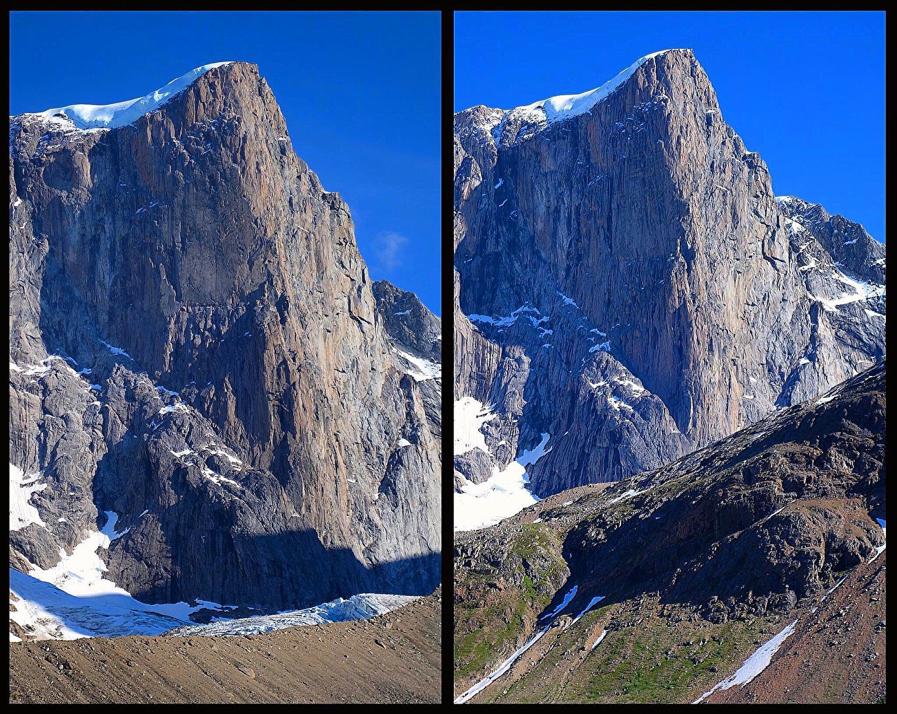 Nouveau grand mur escaladé par des moyens équitables sur le site vierge de Drøneren au Groenland