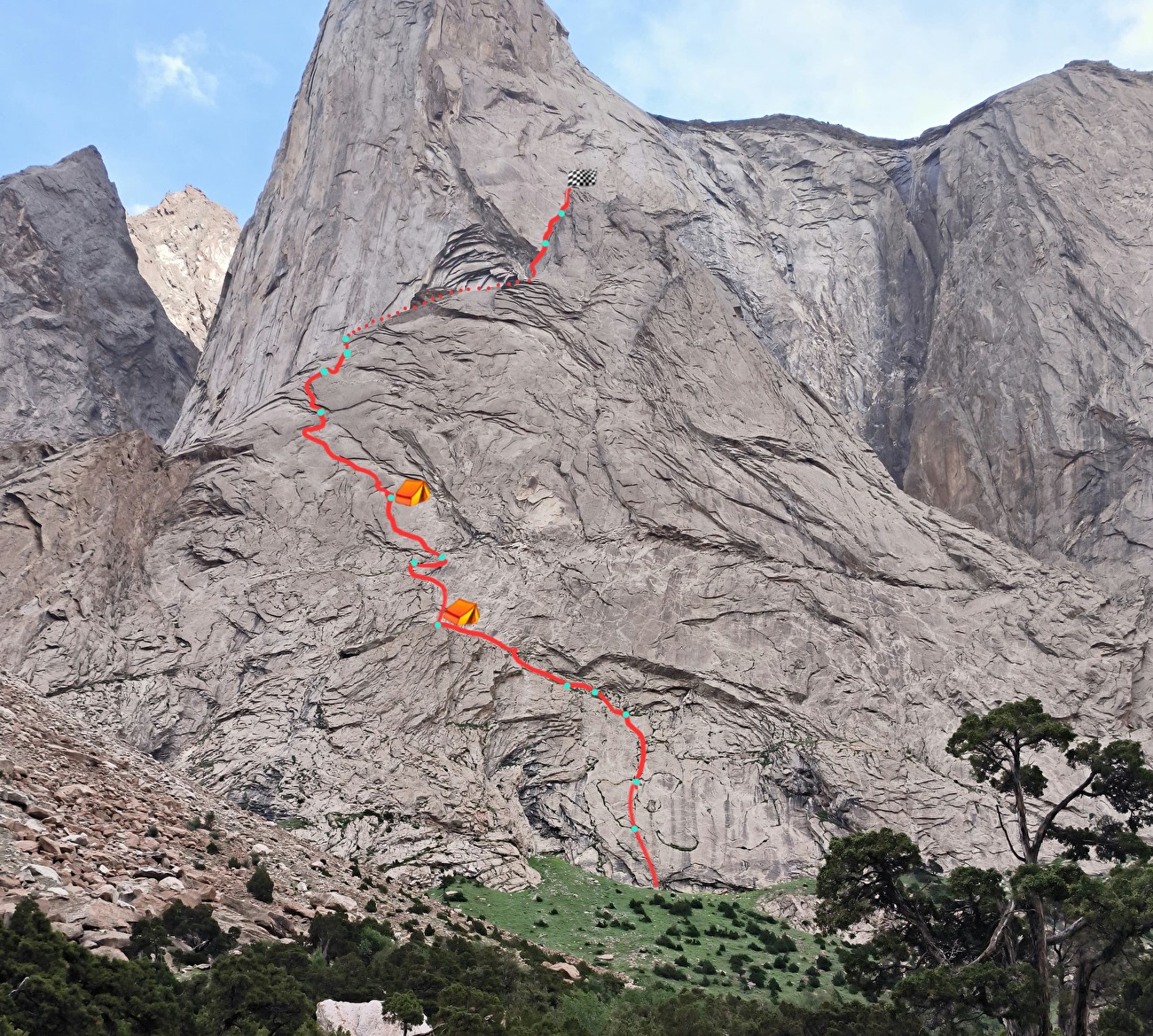 Nouvelle ascension roumaine sur la pyramide du Pamir dans la vallée de Karavshin, Ak-su, Kirghizistan