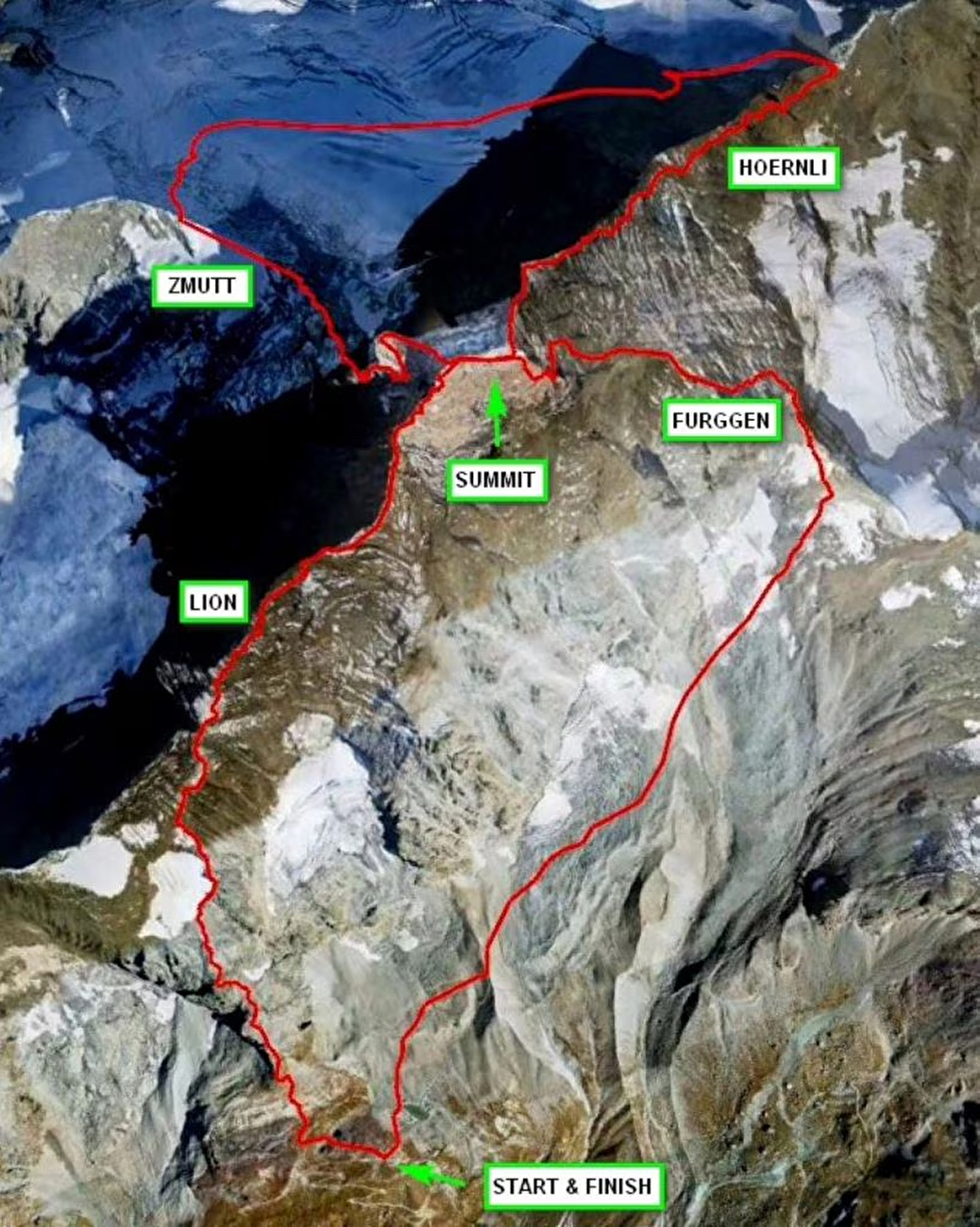 Filip Babicz Matterhorn - La carte des 4 arêtes du Cervin, gravies à toute vitesse par Filip Babicz le 01/09/2024