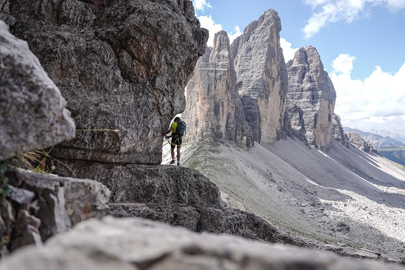 Via Ferrata Monte Paterno De Luca - Innerkofler, Tre Cime di Lavaredo, Dolomites - Via Ferrata De Luca - Innerkofler sur Monte Paterno, Tre Cime di Lavaredo, Dolomites