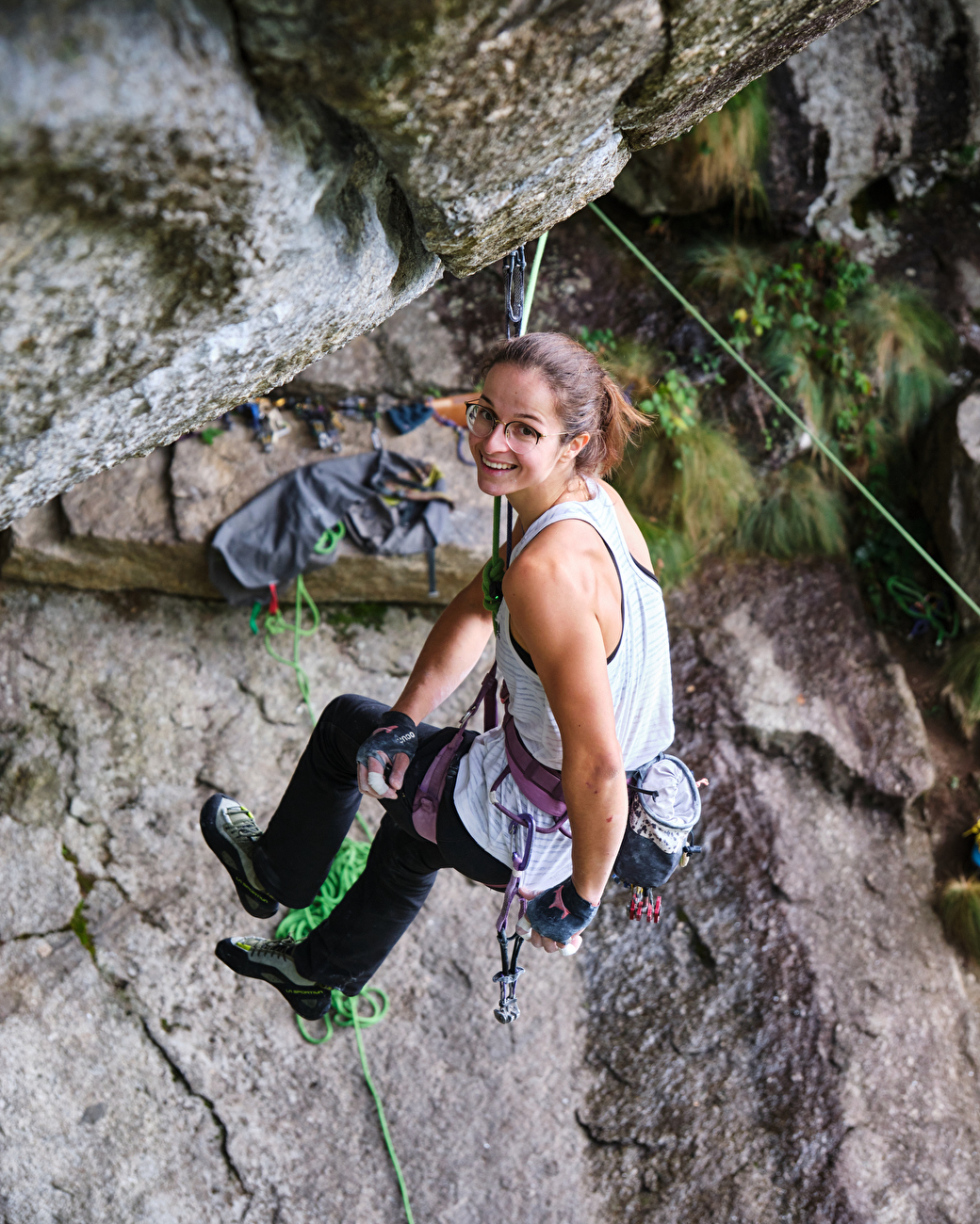 Laura Pineaua, Greenspit - Laura Pineau escalade Greenspit dans la Valle dell'Orco, octobre 2024