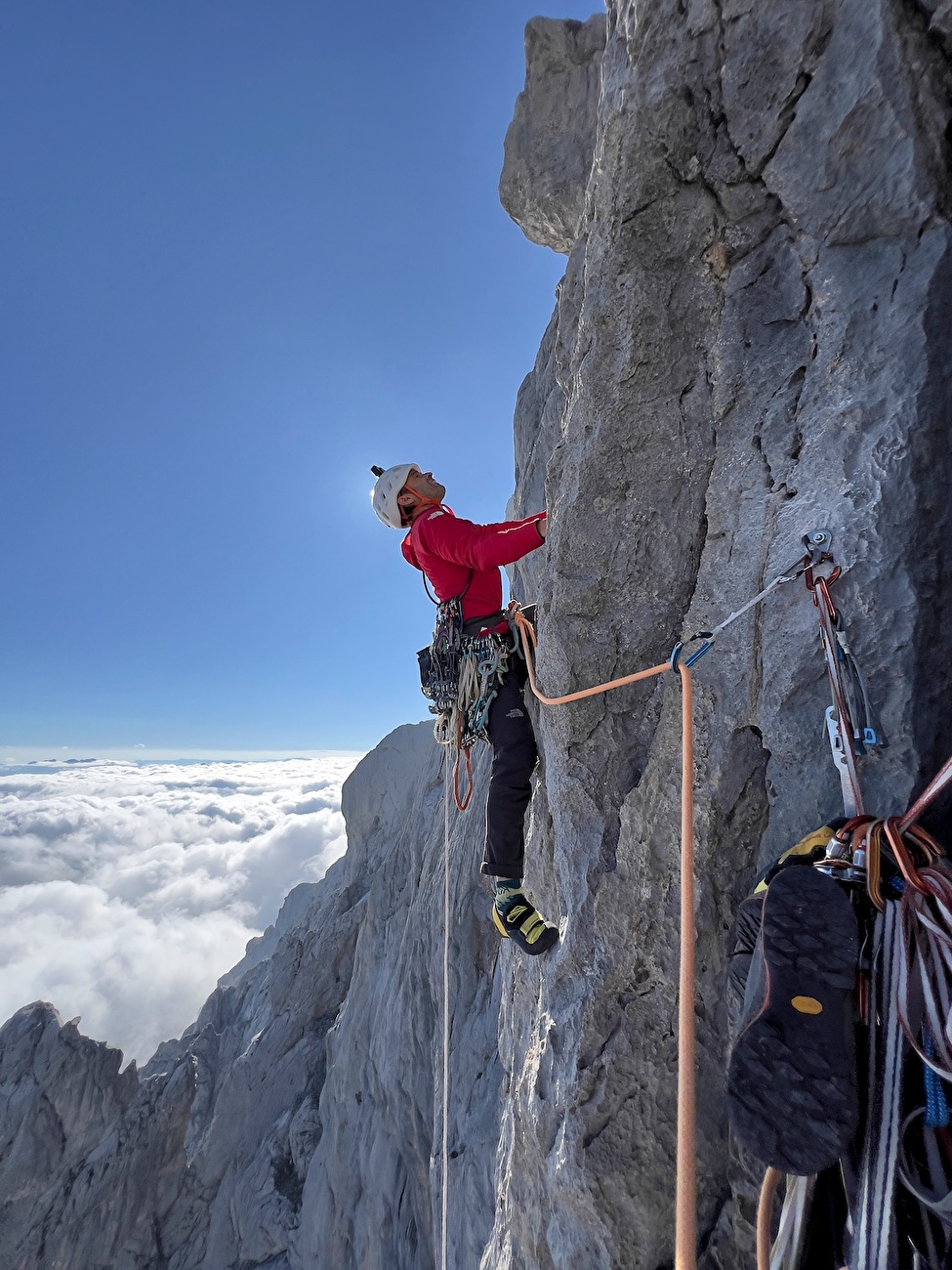 Peña Santa de Castilla, Picos de Europa, Espagne, Eneko Pou, Iker Pou - Eneko Pou réalise la première ascension du 'Truenu' sur Peña Santa de Castilla, Picos de Europa, Espagne, été 2024