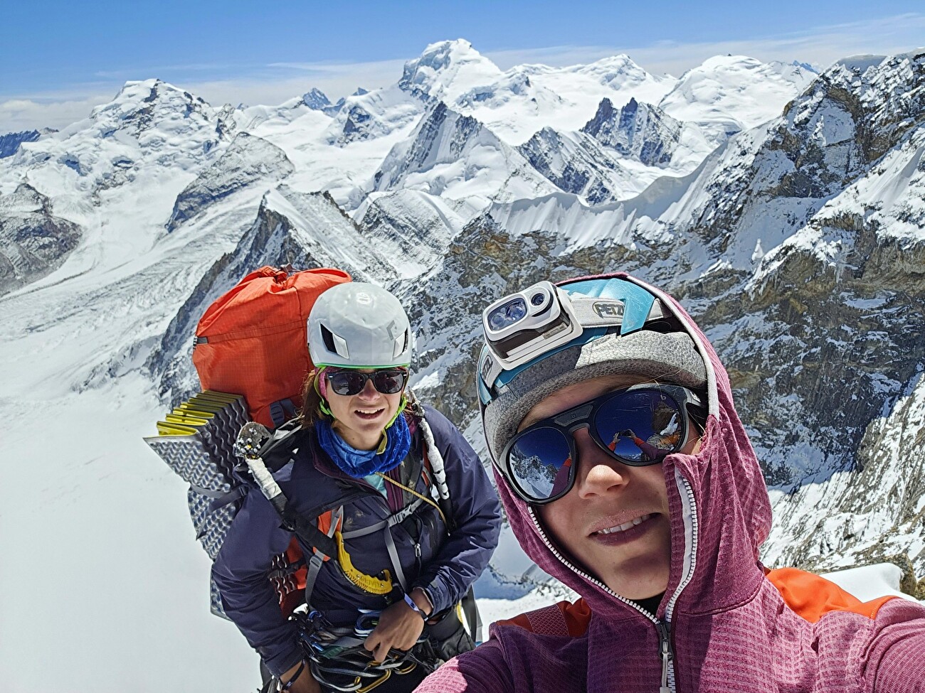 Expédition féminine de Lalung, Inde, Ana Baumgartner, Urša Kešar, Anja Petek, Patricija Verdev - Patricija Verdev et Anja Petek escaladent Lalung I