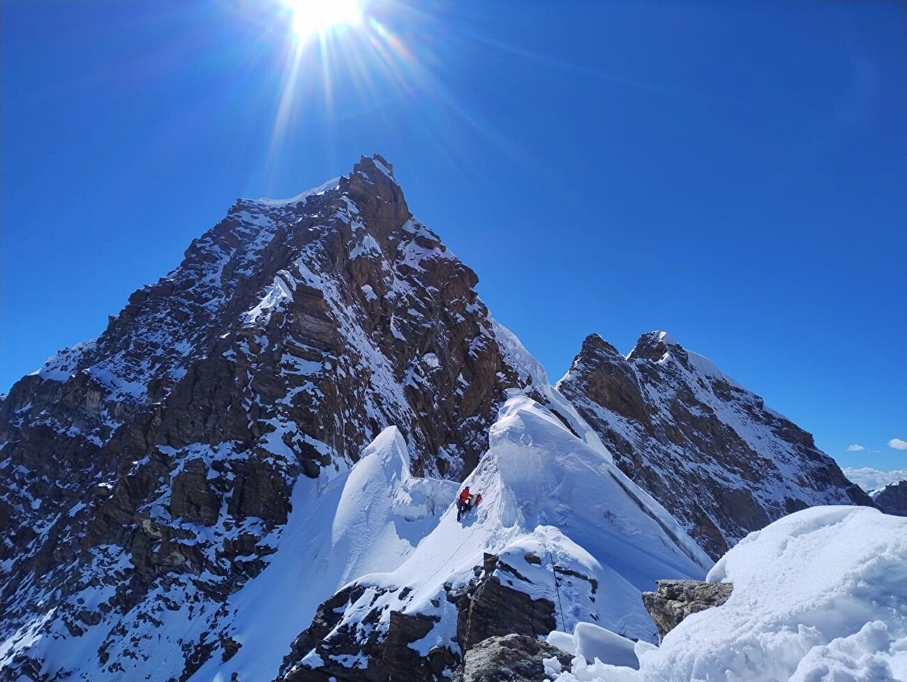 Expédition féminine de Lalung, Inde, Ana Baumgartner, Urša Kešar, Anja Petek, Patricija Verdev - Anja Petek réalise la première ascension de Lalung I avec Patricija Verdevin, été 2024