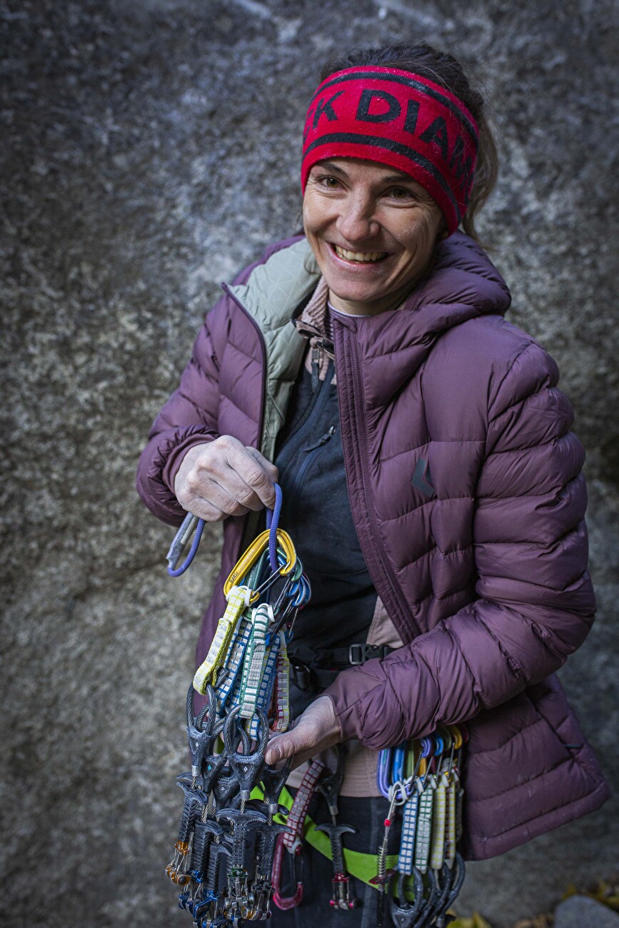 Barbara Zangerl - Barbara Zangerl après avoir répété 'Magic Line' à Yosemite, octobre 2024