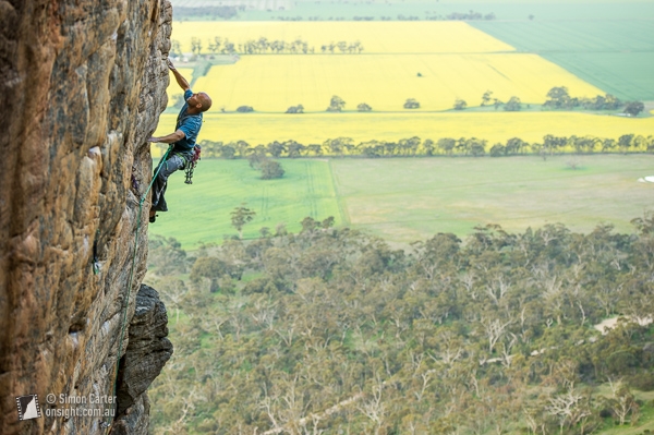 Mont Arapiles, Australie - Jonathan Thesenga, Henry Bolte (25 ans), Mt Arapiles, Victoria, Australie.