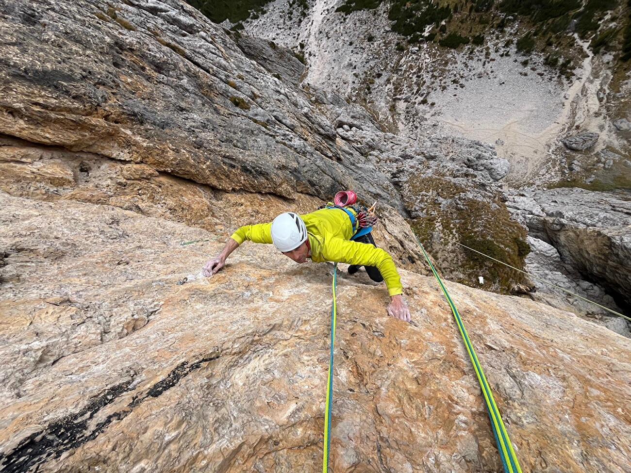 Dolomiti Race, Piz Ciavazes, Sella, Christoph Hainz - Harald Mair réalise la première ascension libre de la 'Dolomiti Race', Piz Ciavazes, Sella, Dolomites