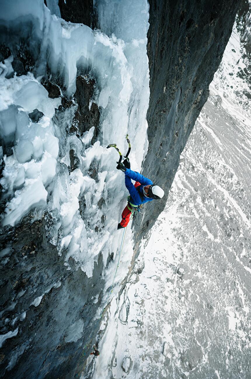 Mur de Pisciadù, Sella, Dolomites, Simon Gietl, Manuel Oberarzbacher - La première ascension de 'Hybrid' sur Mur de Pisciadù dans le groupe Sella des Dolomites (Simon Gietl, Manuel Oberarzbacher 09,12/12/2024)