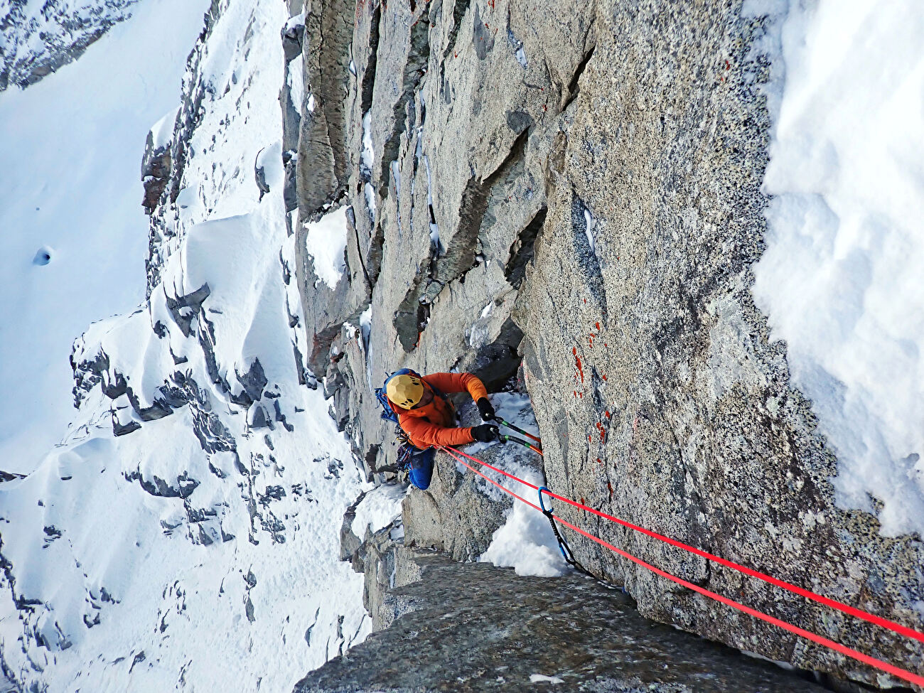 Cima Busazzza, Presanella, Emanuele Andreozzi, Stefano Falezza - La première ascension de `` un état de transe 'sur la face nord de Cima Busazza (Emanuele Andreozzi, Stefano Falezza 05/02/2025)