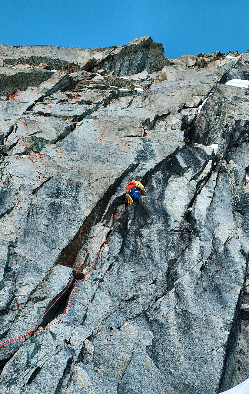 Cima Busazzza, Presanella, Emanuele Andreozzi, Stefano Falezza - La première ascension de `` un état de transe 'sur la face nord de Cima Busazza (Emanuele Andreozzi, Stefano Falezza 05/02/2025)