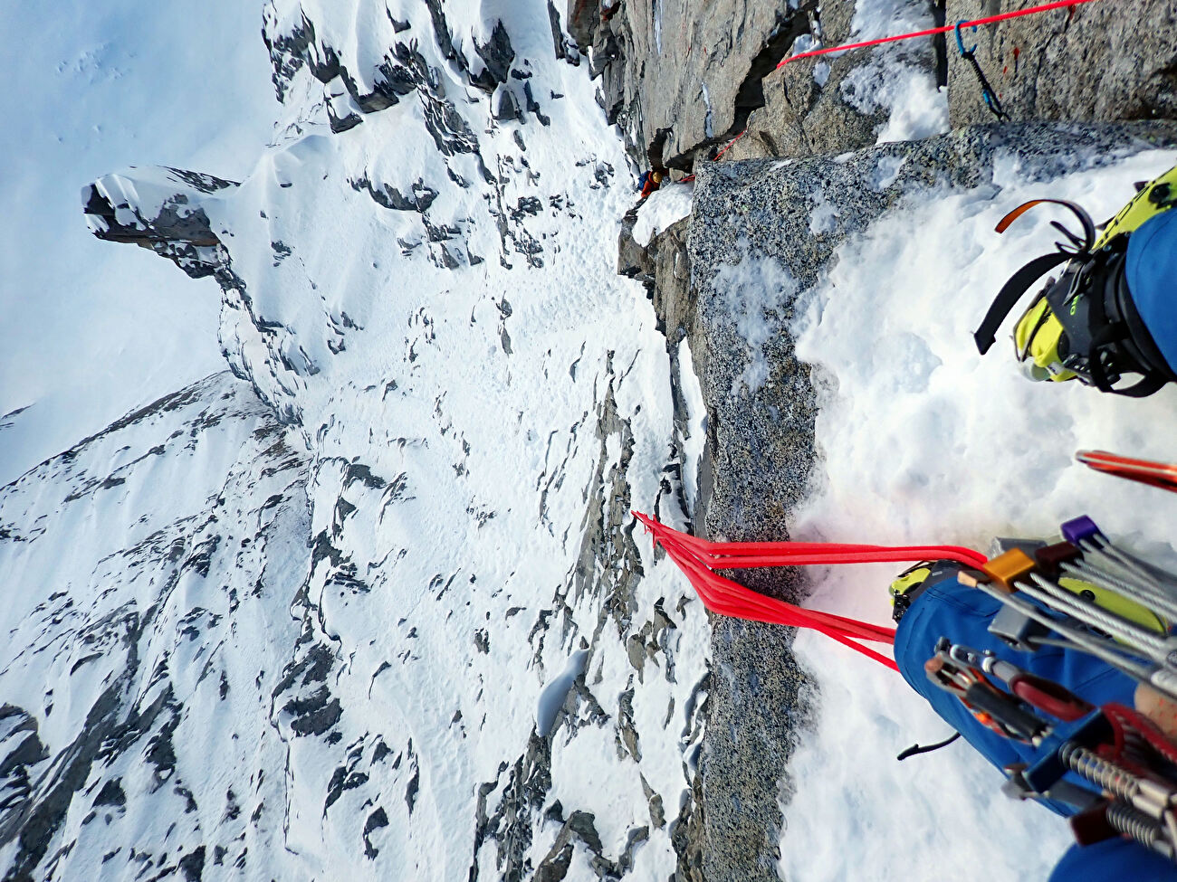 Cima Busazzza, Presanella, Emanuele Andreozzi, Stefano Falezza - La première ascension de `` un état de transe 'sur la face nord de Cima Busazza (Emanuele Andreozzi, Stefano Falezza 05/02/2025)