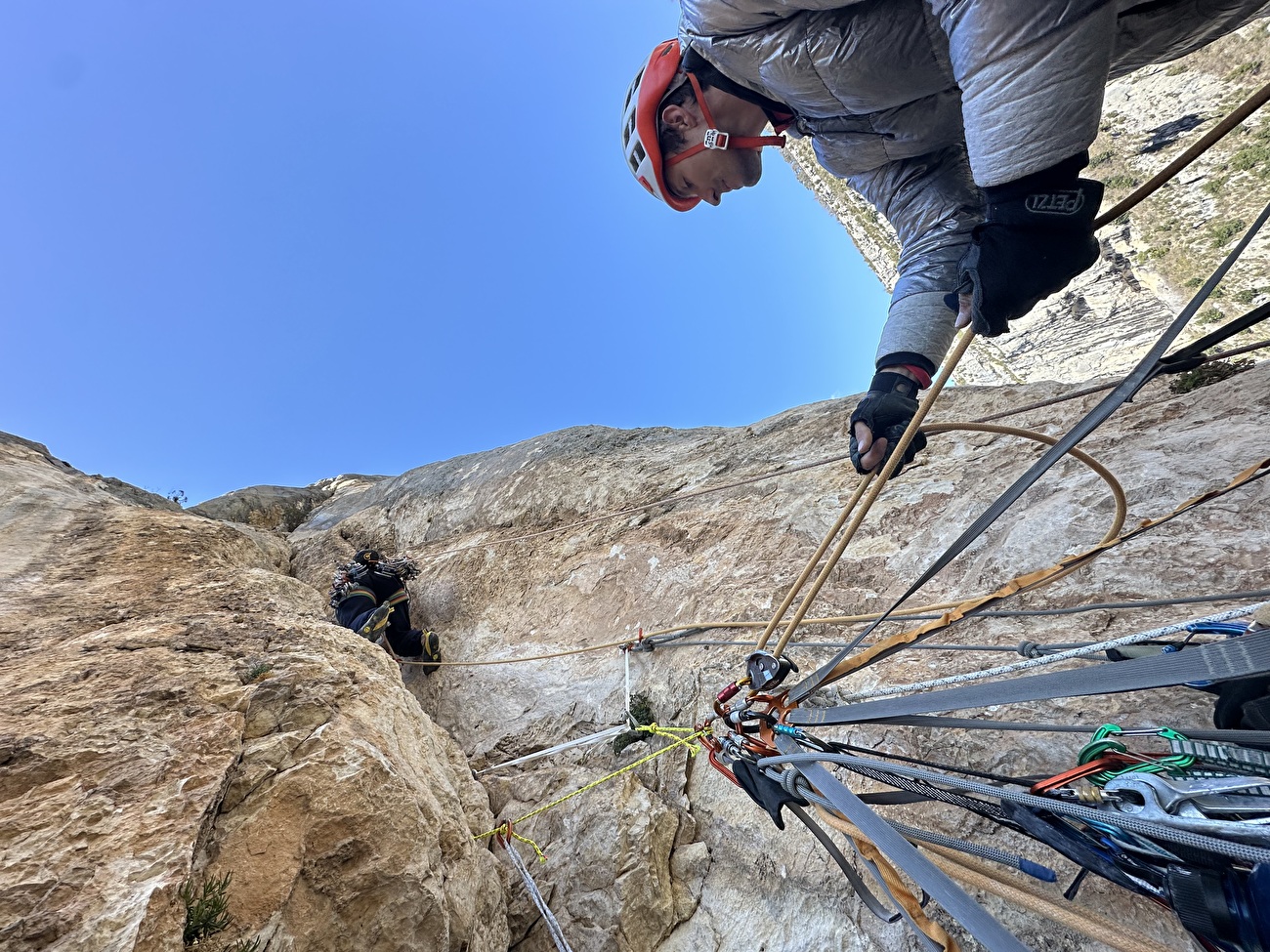Verdon Gorge, Léo Billon, Esteban Daligault, Kilian Moni - La première ascension de 'Le Poussin' The Verdon Gorge, France (Léo Billon, Esteban Daligault, Kilian Moni 04/2025)