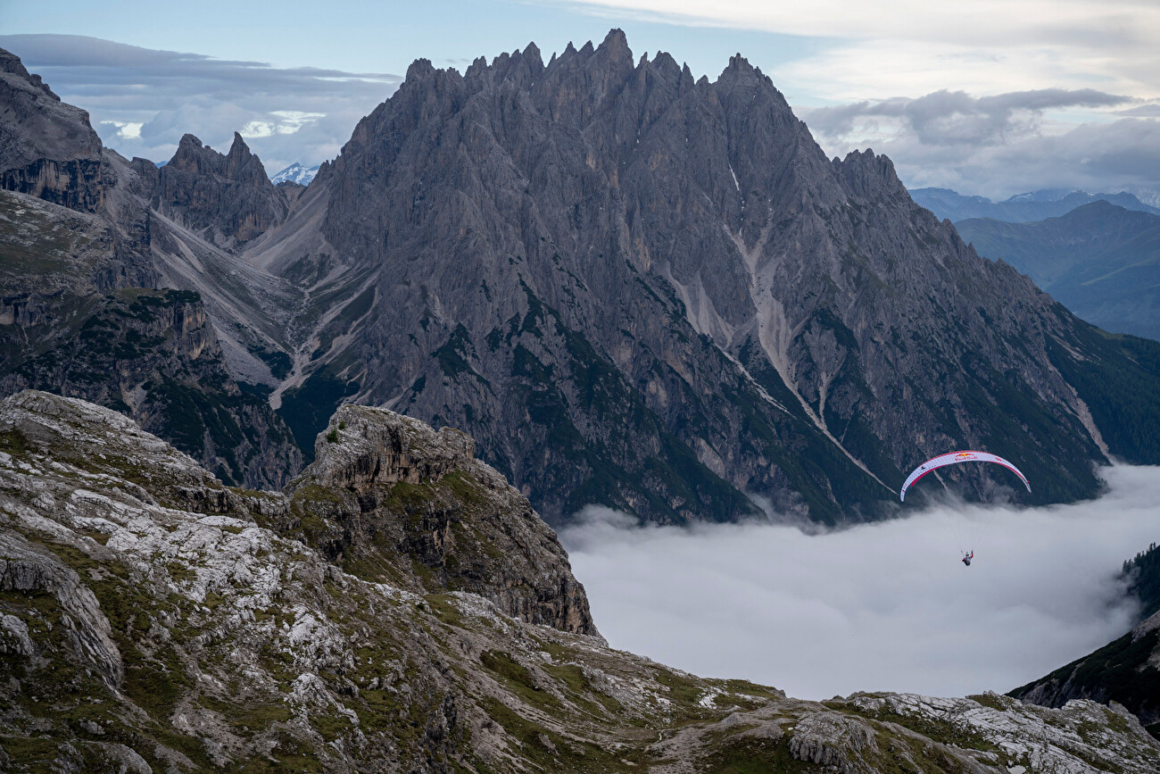 Red Bull X-Alps 2025 - Patrick von Känel se produit pendant les al-alps Red Bull à Sexten, en Italie, le 16.06.2025.