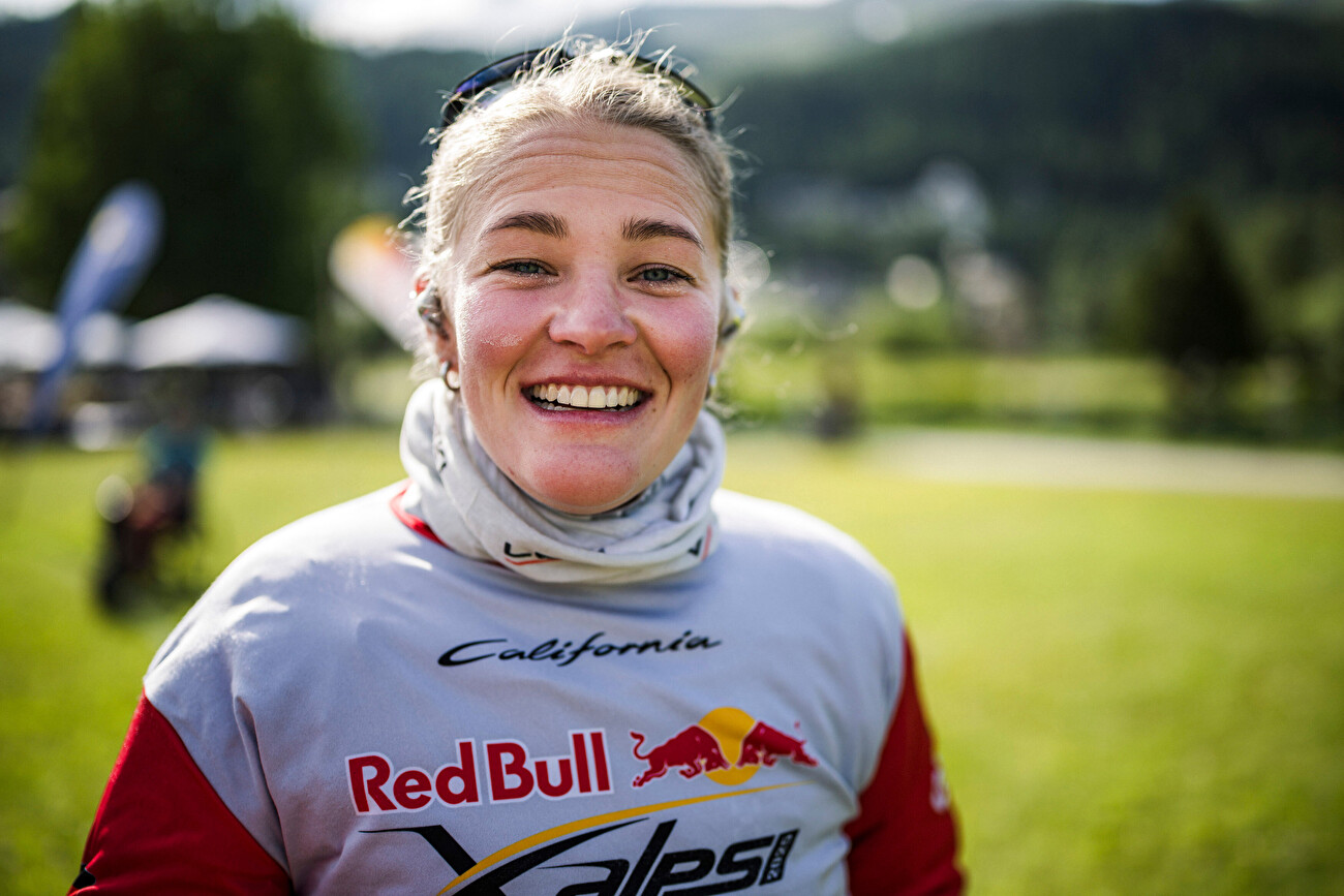 Red Bull X-Alps 2025 - Celine Lorenz se produit pendant les al-alps Red Bull à Sankt Moritz, Suisse, 17.06.2025.