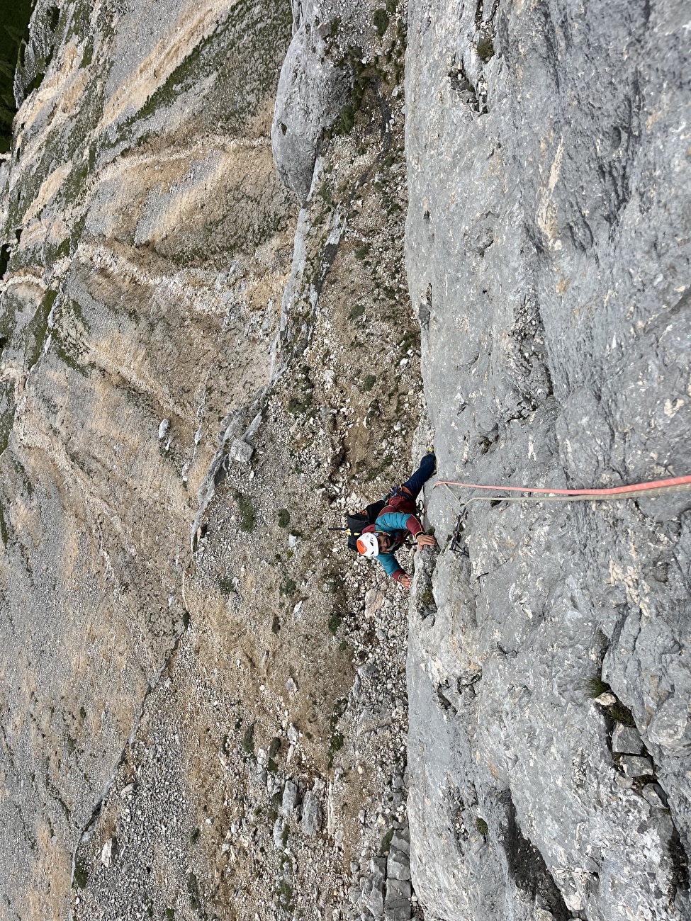 Avec Bechei, Dolomites, Daniele Bolognani, Davide Dallago - Proche du sommet du pitch 1 de 'Kindergarten' avec Bechei, Dolomites (Daniele Bolognani, Davide Dallago 12/07/2025)