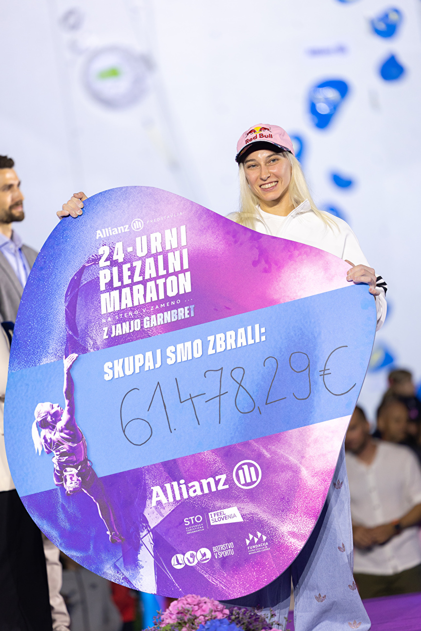 Janja Garnbret - Janja Garnbret au défi de charité d'escalade de 24 heures