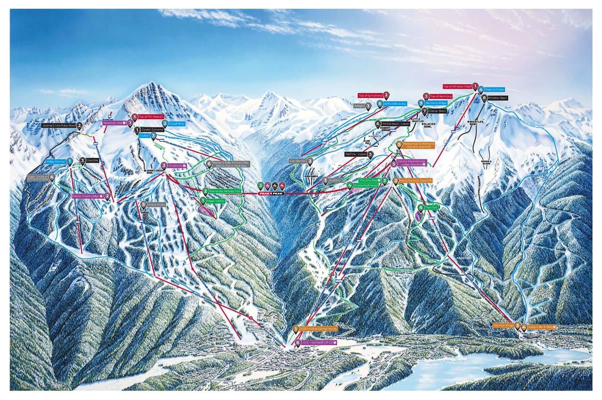 Les routes de merveille de Whistler
