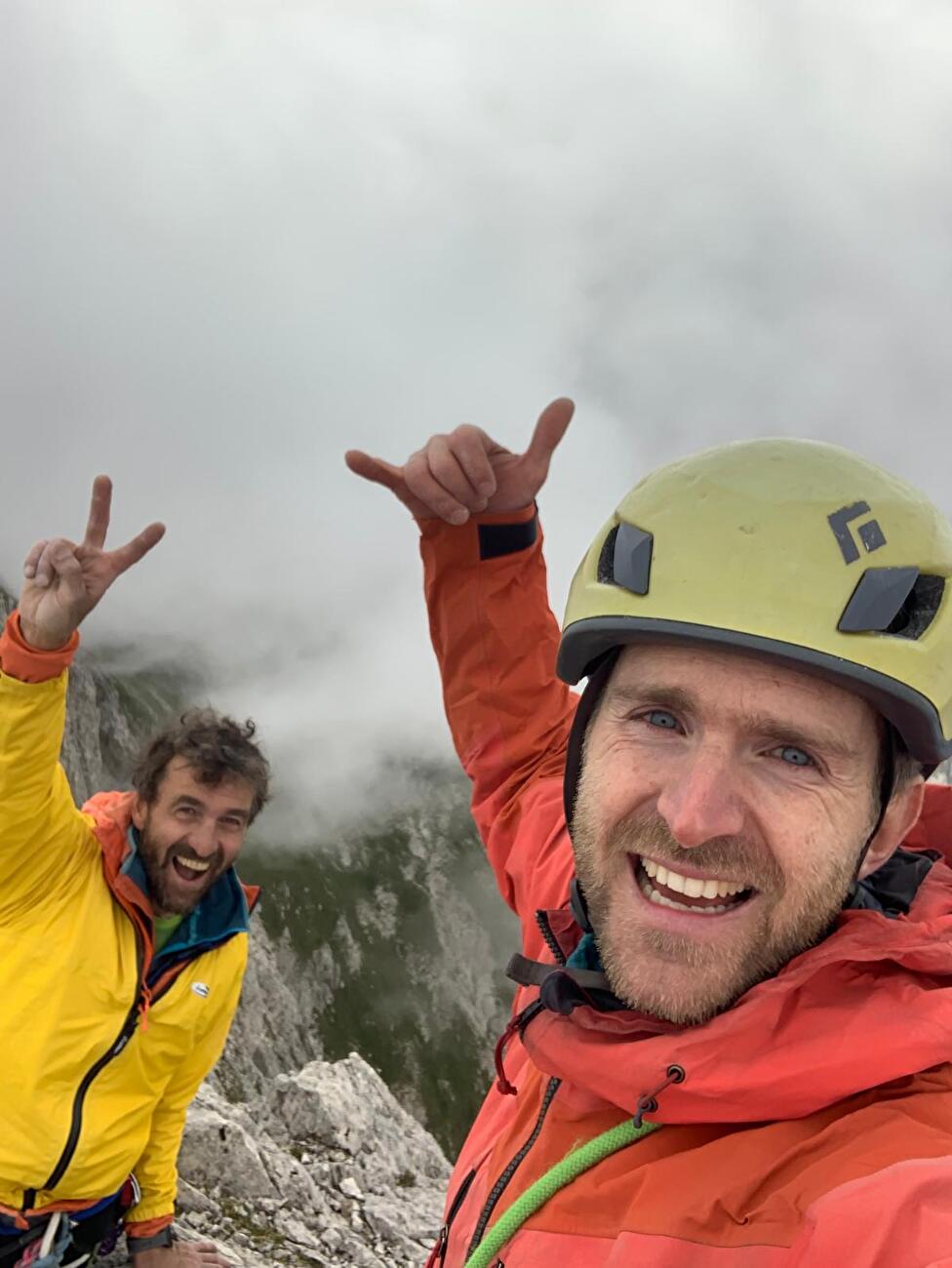 Punta Kafmann, Rosengarten, Dolomites, Gianpietro Todesco, Michele Torresani - La première ascension de 'Flying Batter