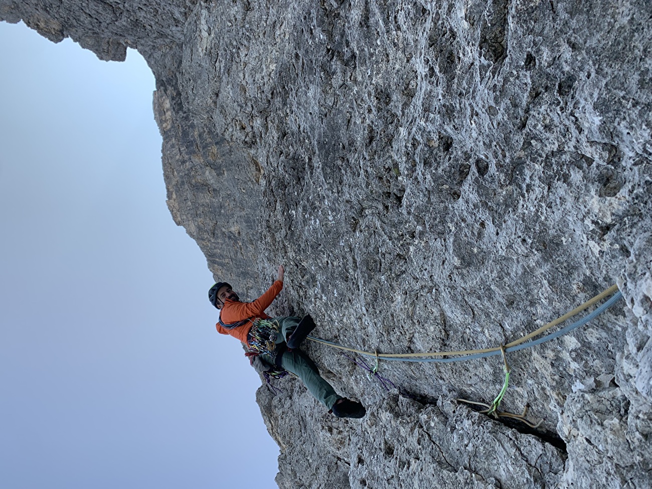 Punta Kafmann, Rosengarten, Dolomites, Gianpietro Todesco, Michele Torresani - La première ascension de 'Flying Batter
