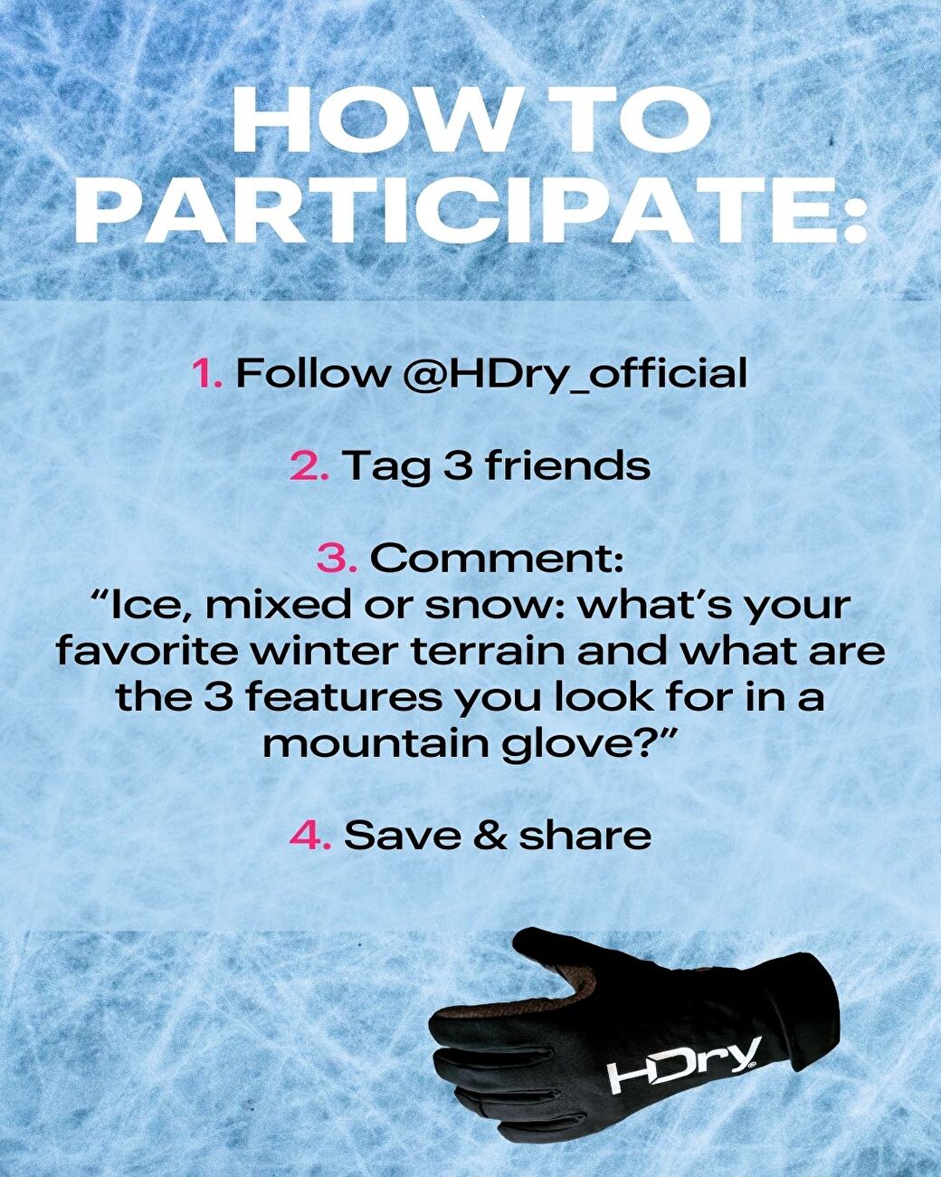 HDry - Derniers jours pour découvrir en avant-première les gants HDry : sélection ouverte à 3 passionnés de montagne ! HDry - Derniers jours pour découvrir en avant-première les gants HDry : sélection ouverte à 3 passionnés de montagne !