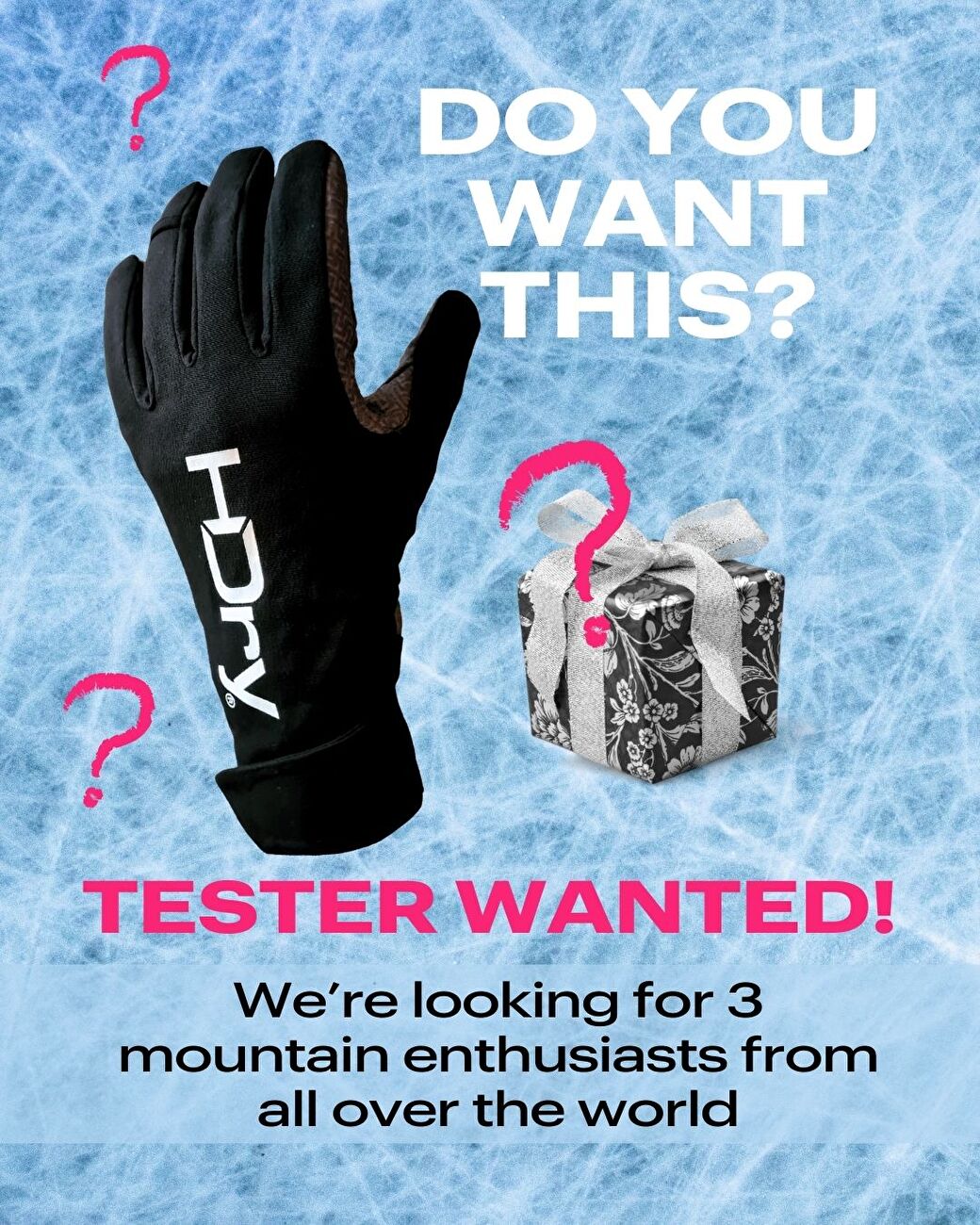 Derniers jours pour découvrir en avant-première les gants HDry : sélection ouverte à 3 passionnés de montagne !