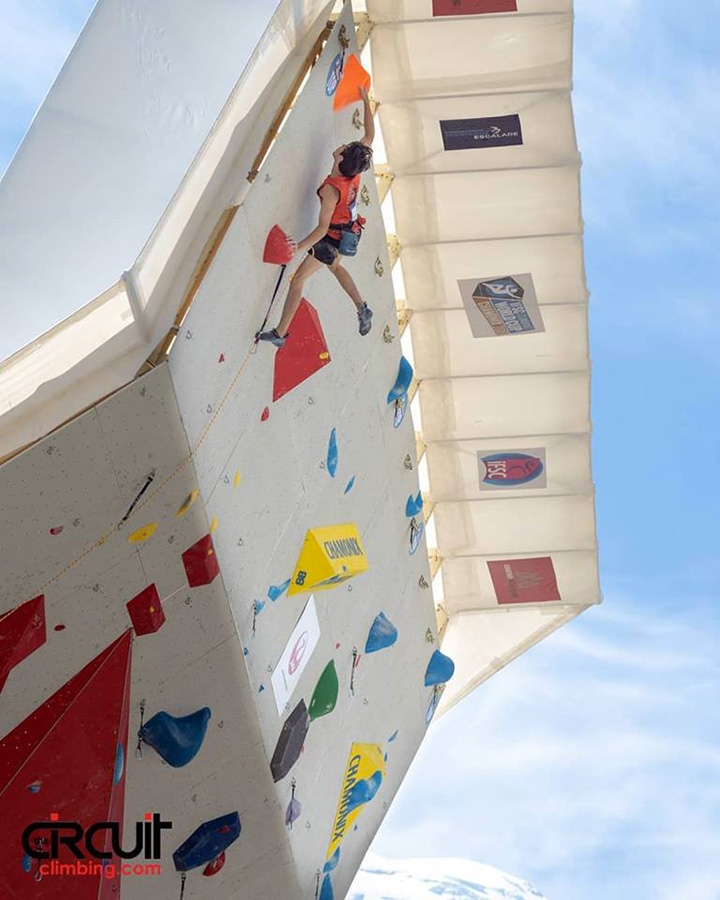 Lead World Cup, Chamonix - Sean Bailey en compétition à Chamonix Lead World Cup, Chamonix - Sean Bailey en compétition à Chamonix