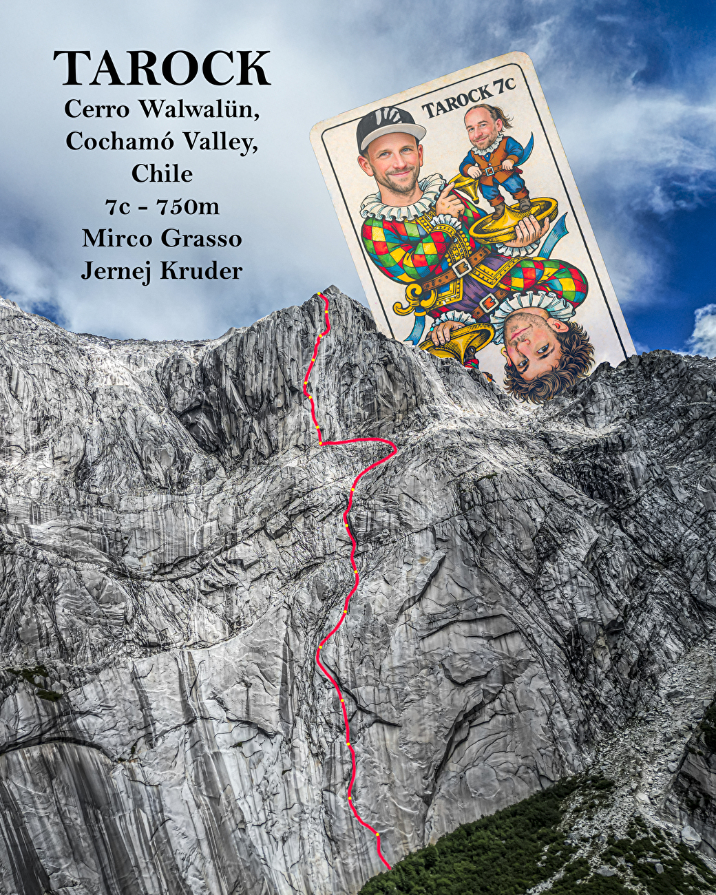 Vallée de Cochamó Chili, Cerro Walwalun, Mirco Grasso, Jernej Kruder - La ligne de route Vallée de Cochamó Chili, Cerro Walwalun, Mirco Grasso, Jernej Kruder - La ligne de route