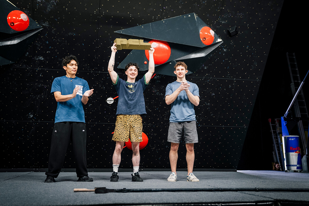 Pro Climbing League 2026 Londres - 2. Tomoa Narasaki 1. Max Milne 3. Colin Duffy, Pro Climbing League Londres Pro Climbing League 2026 Londres - 2. Tomoa Narasaki 1. Max Milne 3. Colin Duffy, Pro Climbing League Londres