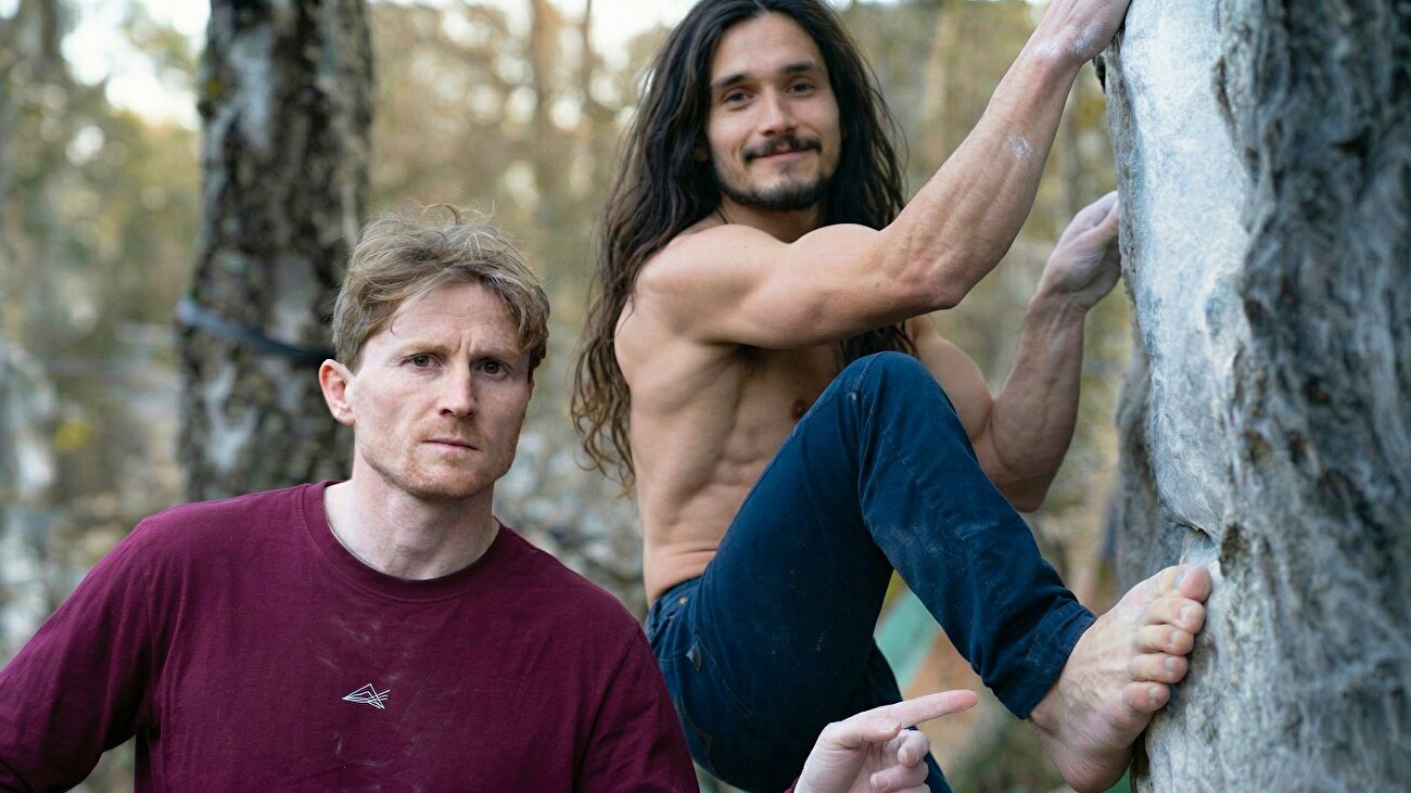 Magnus Midtbø - Magnus Midtbø et Charles Albert grimpant à Fontainebleau