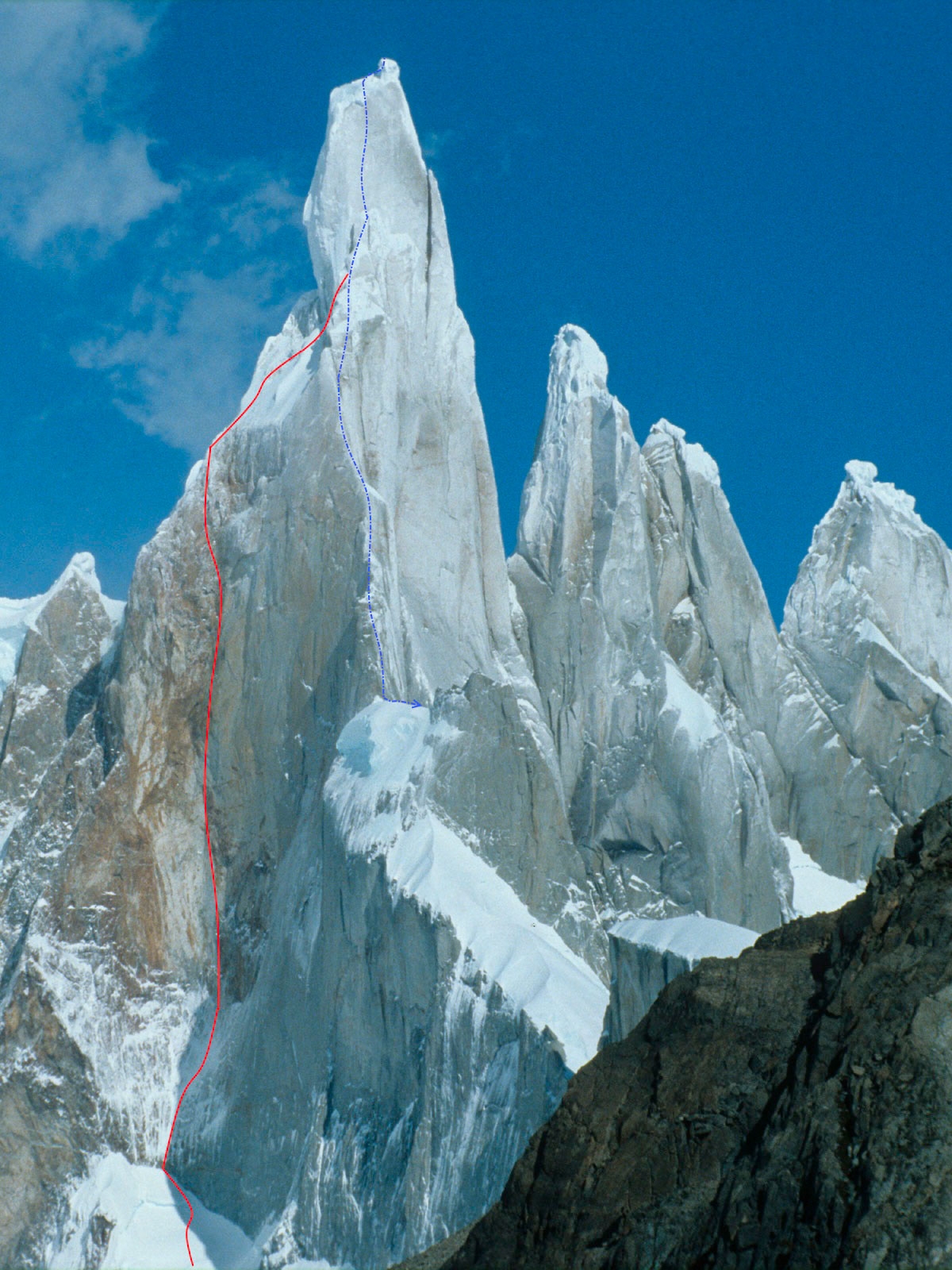 Silvo Karo - Cerro Torre en Patagonie : la face sud et la ligne de Cara Sur créées en janvier 1988 par Silvo Karo et Janez Jeglič