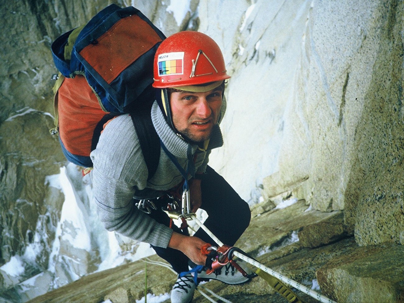 Janez Jeglič - Janez Jeglič sur la Torre Egger en Patagonie en 1986, alors qu'il effectuait la première ascension du « Psycho Vertical » avec Silvo Karo et Franček Knez