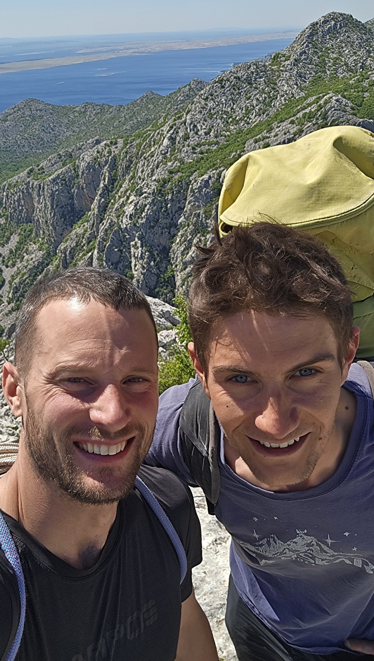 Paklenica, Croatie, Jernej Kruder - Jernej Kruder et Martin Moličnik au sommet de 'El condor pasa' à Paklenica en Croatie