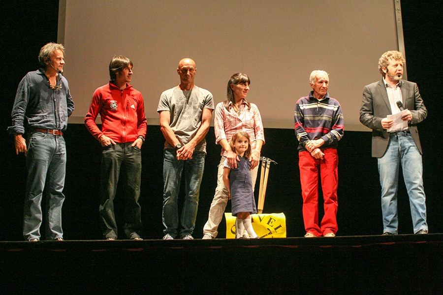 Grignetta d'Oro 2016 - Marco Albino Ferrari, Matteo della Bordella, Silvio Mondinelli, Anna Torretta, Mario Conti et Alberto Pirovano lors du Prix Grignetta d'Oro 2016