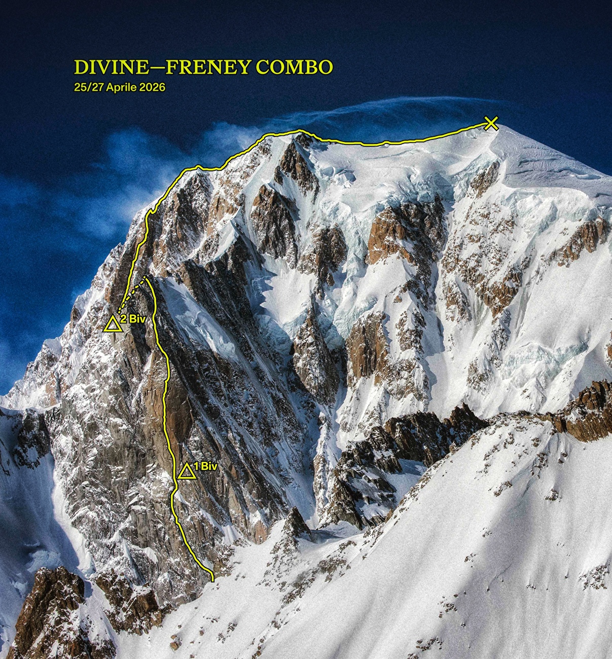 Divine Providence + Pilier Central de Frêney, un enchaînement extraordinaire sur le Mont Blanc de Luca Ducoli, Mirco Grasso, Giacomo Mauri